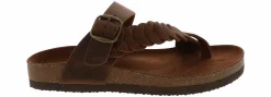 Comfort Sandals|Flip Flops|WHITE MOUNTAIN Happier Women's Footbed Sandal Brown