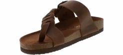 Comfort Sandals|Flip Flops|WHITE MOUNTAIN Happier Women's Footbed Sandal Brown
