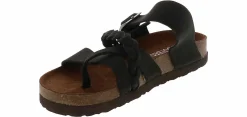 Comfort Sandals|Flat Sandals|WHITE MOUNTAIN Hazy Women's Footbed Sandal Black