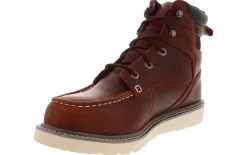 Safety Toe Boots|Slip Resistant|WOLVERINE Floorhand LX Wedge Men’s Steel Toe Work Boot Brown