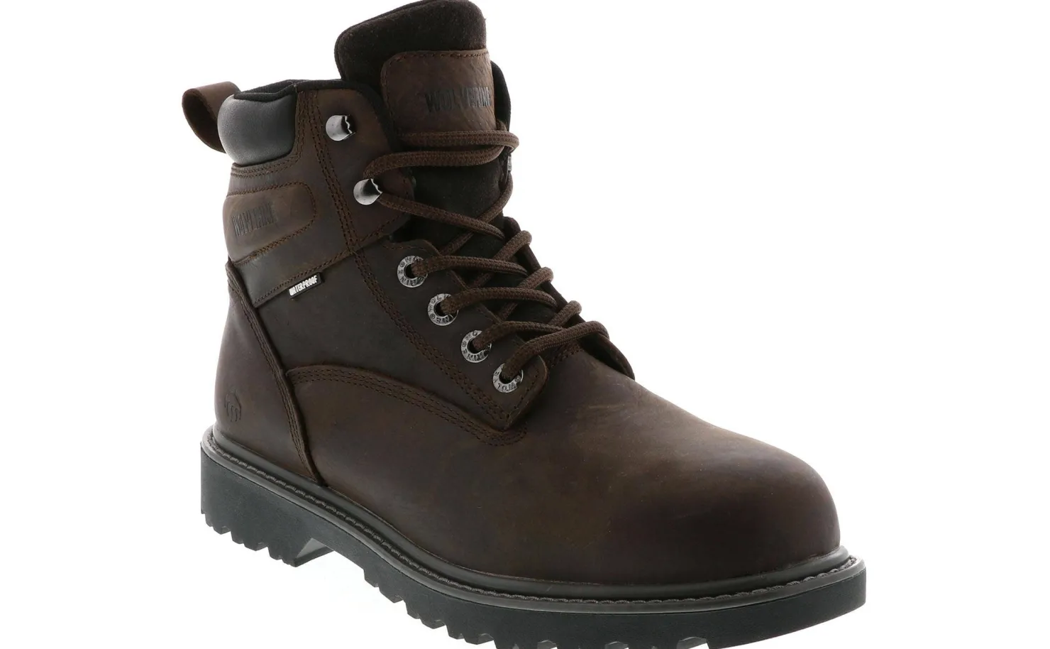 Safety Toe Boots|Slip Resistant|WOLVERINE Floorhand Men's Extra Wide-Width Steel Toe Work Boot Brown