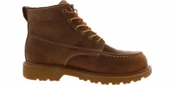 Safety Toe Boots|Slip Resistant|WOLVERINE Floorhand Moc Men’s Steel Toe Work Boot Brown