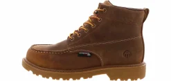 Safety Toe Boots|Slip Resistant|WOLVERINE Floorhand Moc Men’s Steel Toe Work Boot Brown