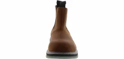 Safety Toe Boots|Slip Resistant|WOLVERINE Romeo Men’s Wide Width Steel Toe Work Boot Brown
